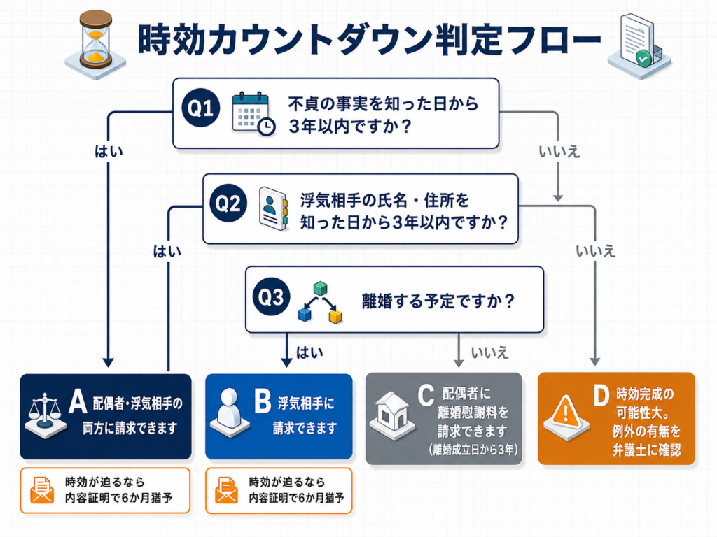時効カウントダウン判定フロー