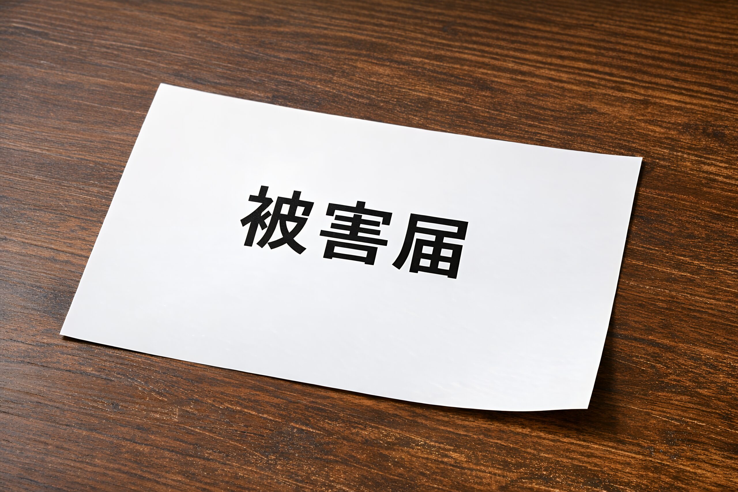 そもそも被害届とは?